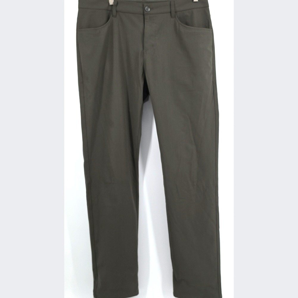 Vuori Meta Pant Mens 36x32 Dark Olive Green Performance Tech Chino Trousers